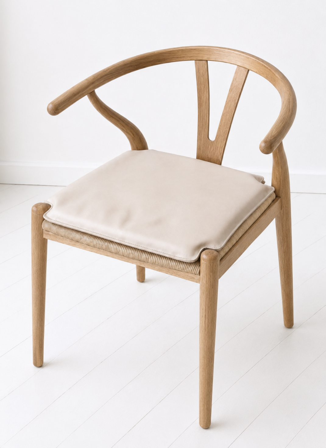 Lederen zitkussen Beige - Past op Y-stoel