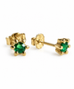 Oorstekers GIA EMERALD 18K verguld