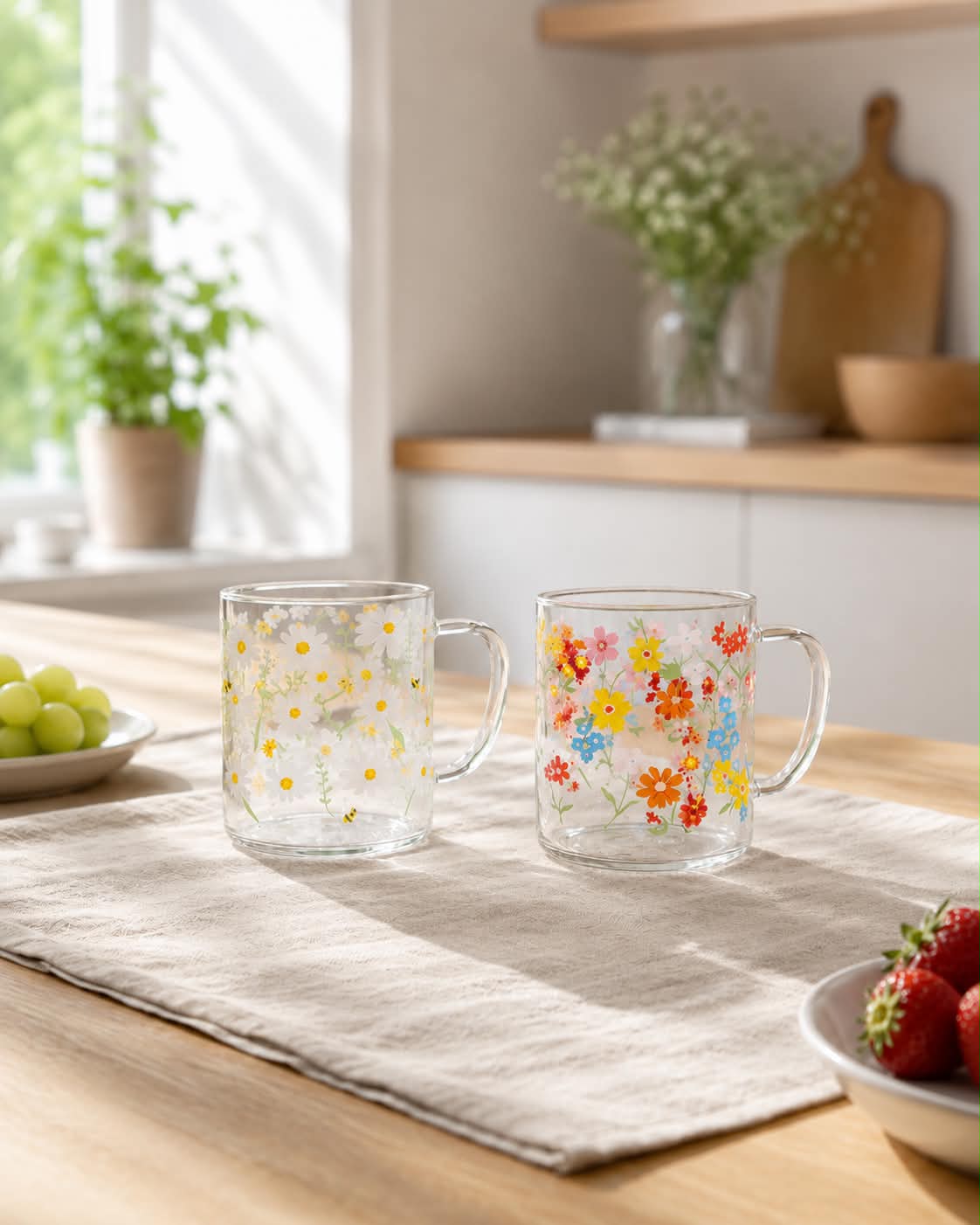 Beker van glas Summer - Color mix