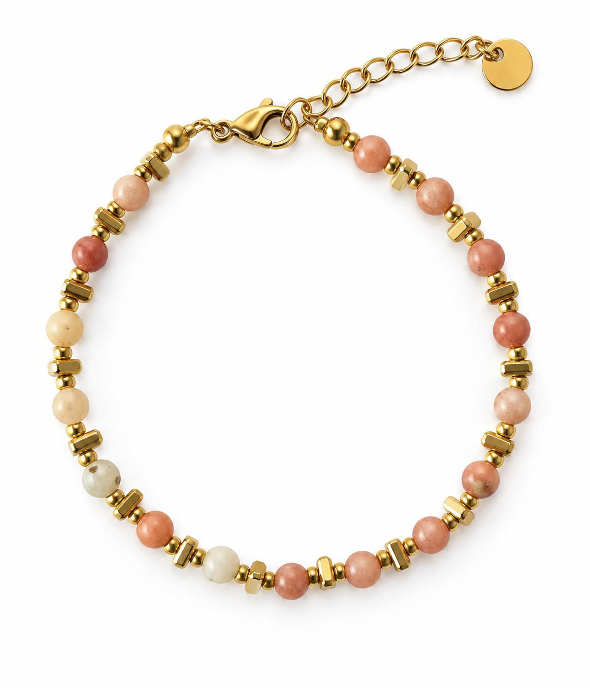 Armband TILDE - Natuursteen - Natuurroze