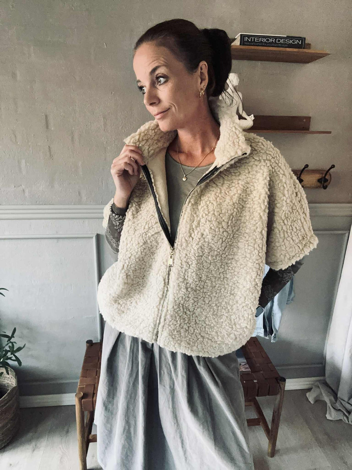Gilet Teddy beige