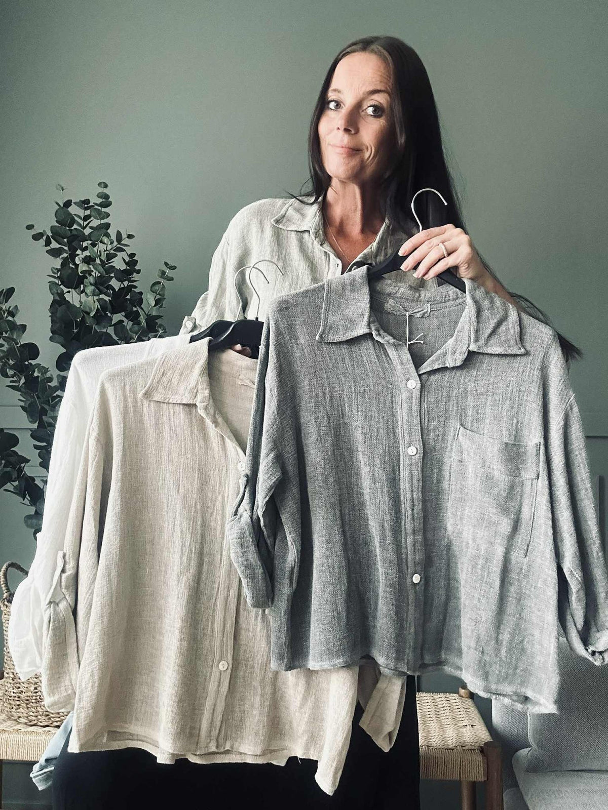 Shirt Milla - Linnenmix Stone