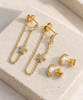 Oorbellen Alva - Dubbele set Sterling zilver