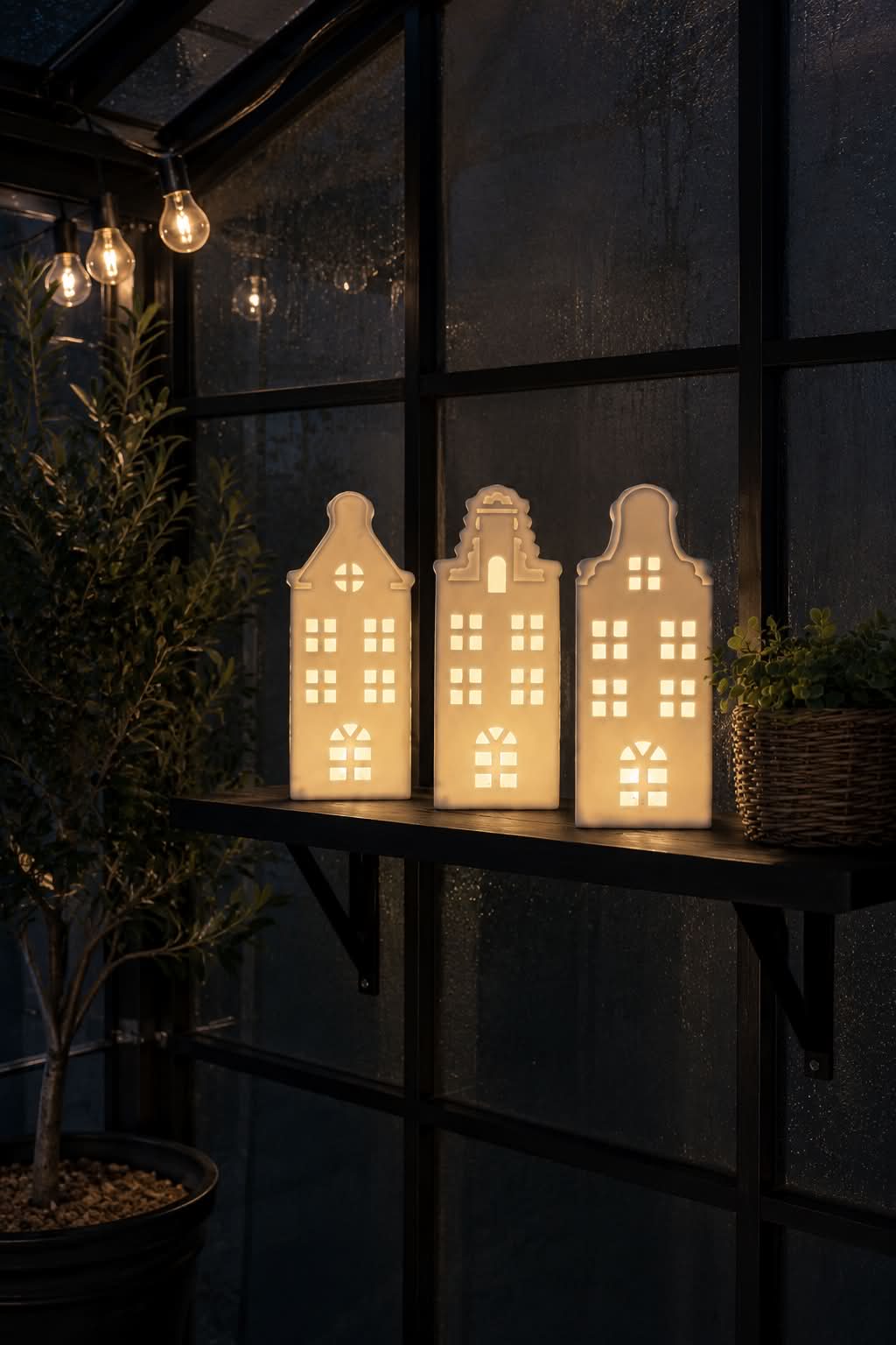 Licht huisje met led  - WHITE MIX