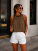 Blouse top Lucina - Brown