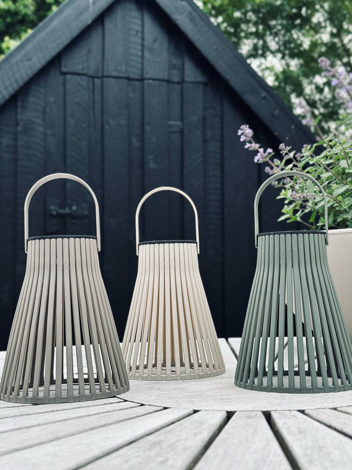 Lantaarn met zonnecellen 14 cm - Meerdere kleuren