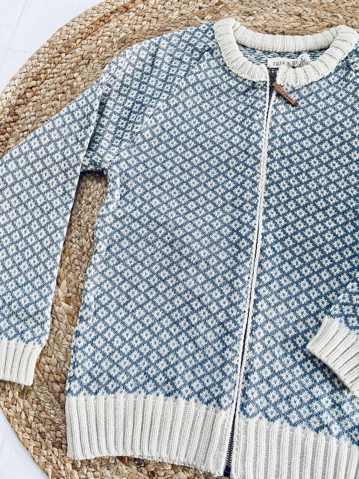 Cardigan i merinould – Iris blue L - VIAMAJA.DK