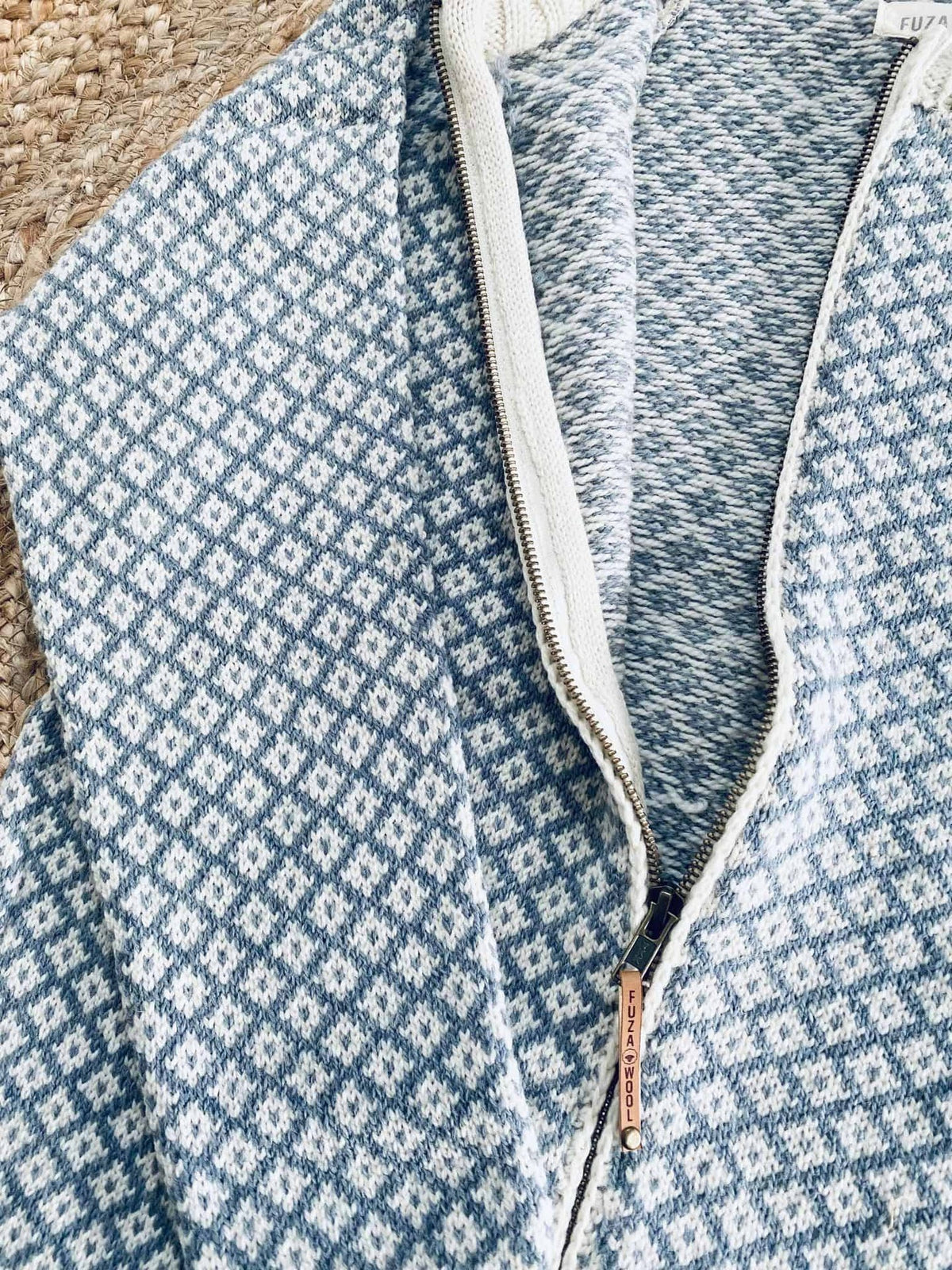 Cardigan i merinould – Iris blue XL - VIAMAJA.DK