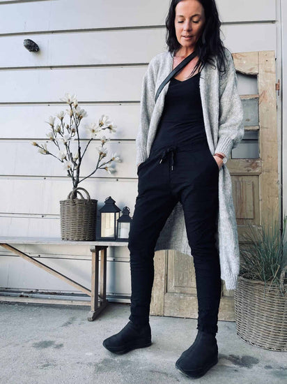 Cardigan Lilly – Lang Grå – One Size - VIAMAJA.DK