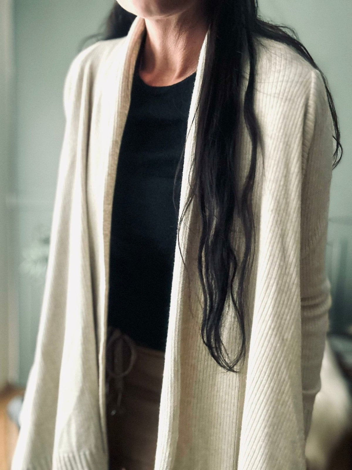 Cardigan Long style – Beige - VIAMAJA.DK