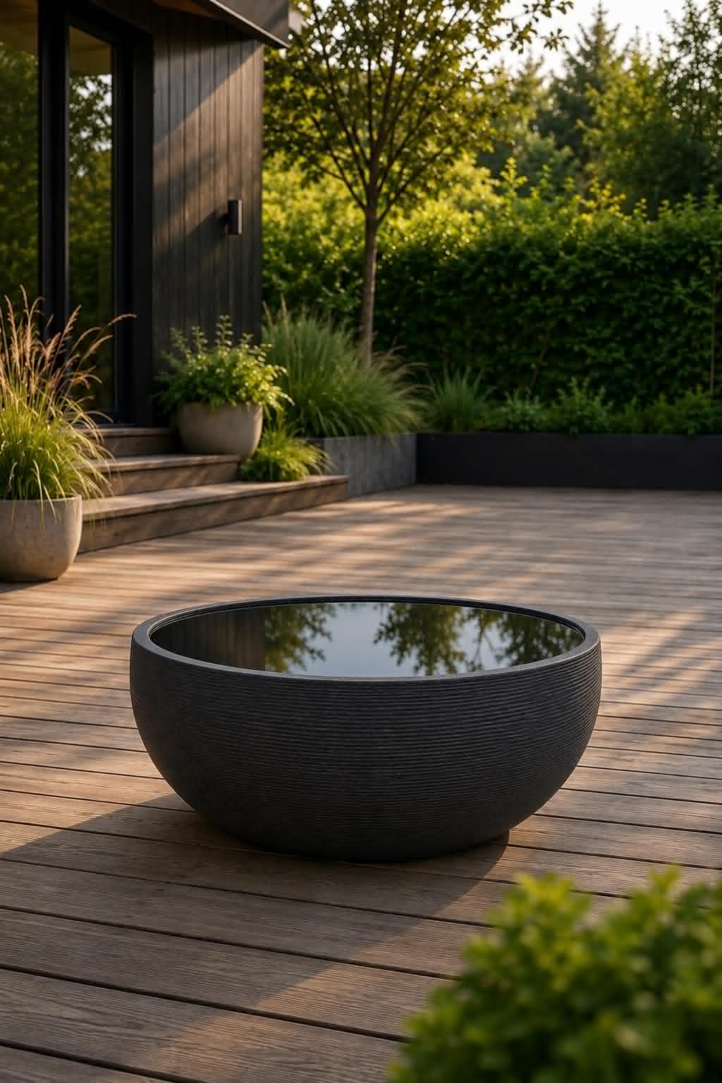 Spiegelbassin black garden