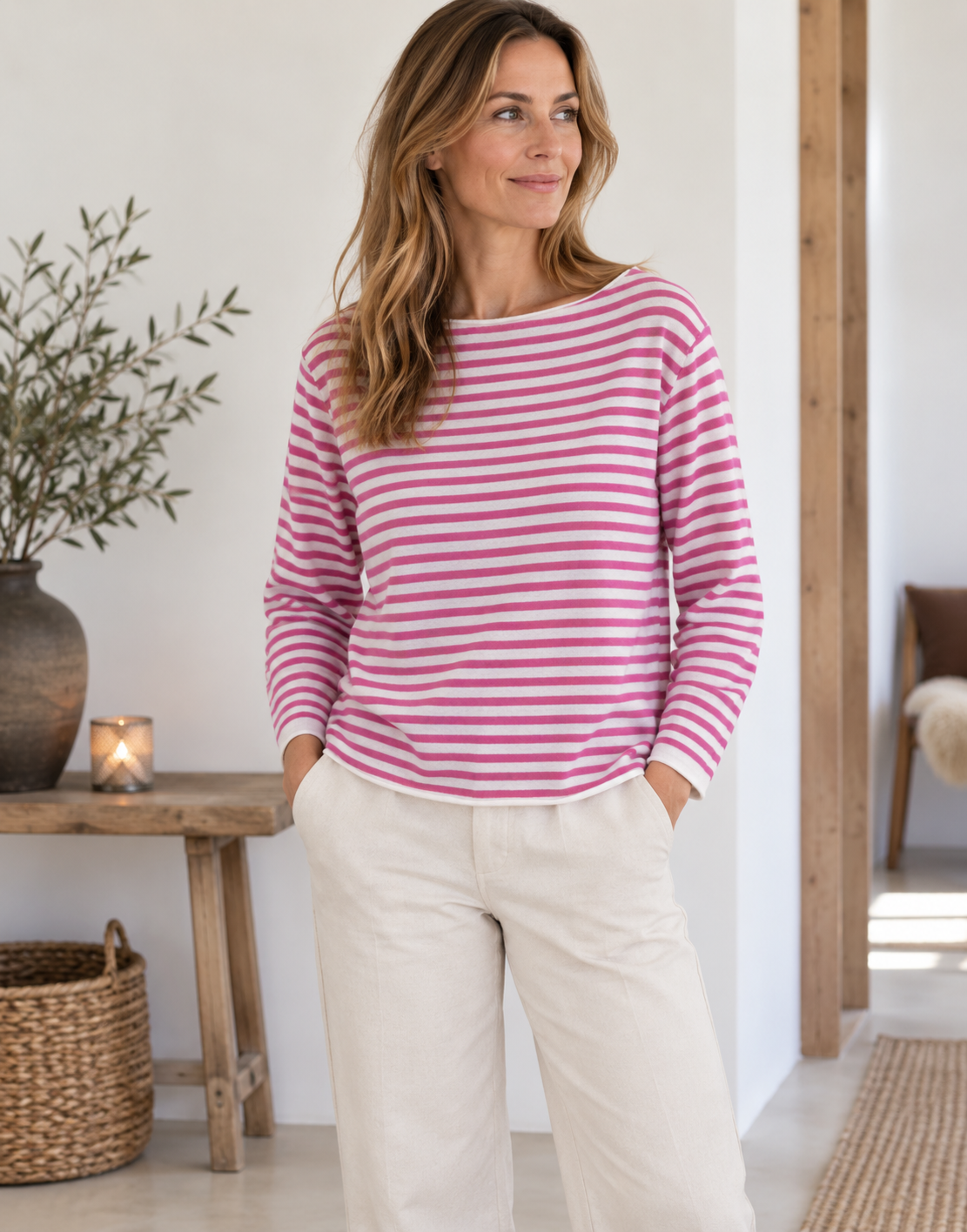 Blouse Cashmere mix - Rose