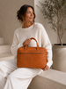 Laptoptas Faust dubbel - Cognac
