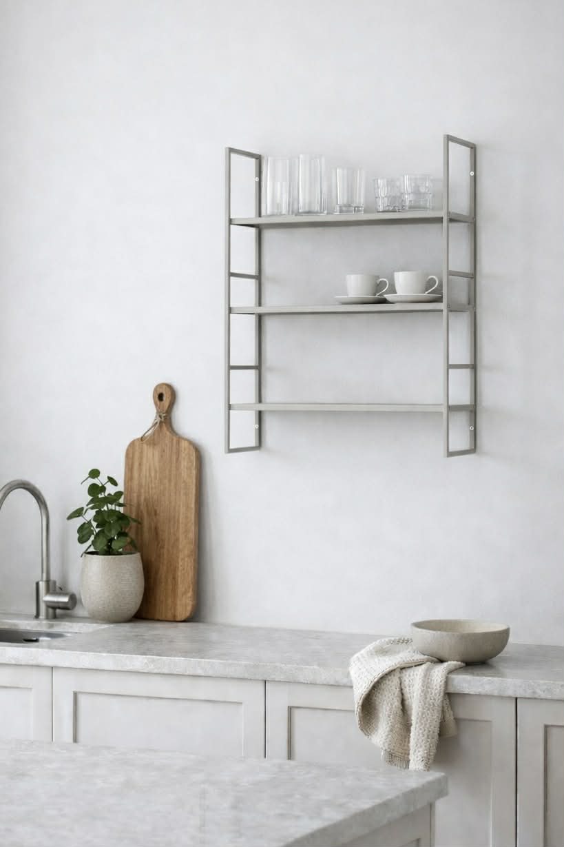 Wandplank met 3 planken - Grijs