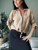 Blouse NALA camel - 100% linnen