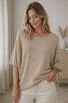 Blouse Sia medium beige – Oversized