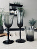 Champagneglas - Rookkleurig met gouden rand