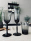 Champagneglas - Røgfarvet med guldkant - VIAMAJA.DK
