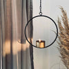 Cirkelhanger voor theelichtjes - Zwart / Goud