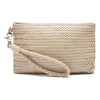 Clutch- ANNA met gevlochten details - Zand