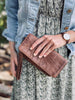Clutch MILO zachte leren kwaliteit – CHESTNUT