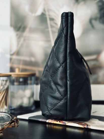 Clutch SOFT LEATHER – Black - VIAMAJA.DK