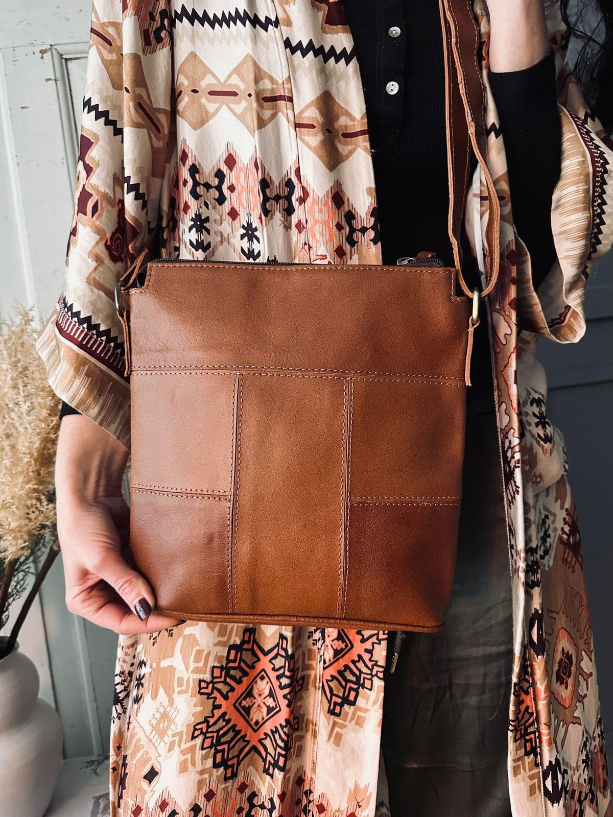 Crossbody Nina - Cognac - VIAMAJA.DK