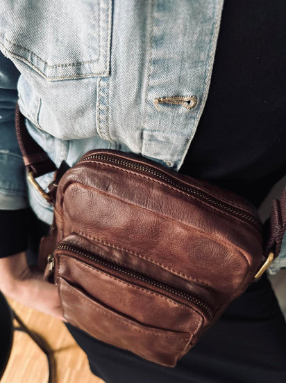 Crossbody Raw Boheme – Vintage brown - VIAMAJA.DK