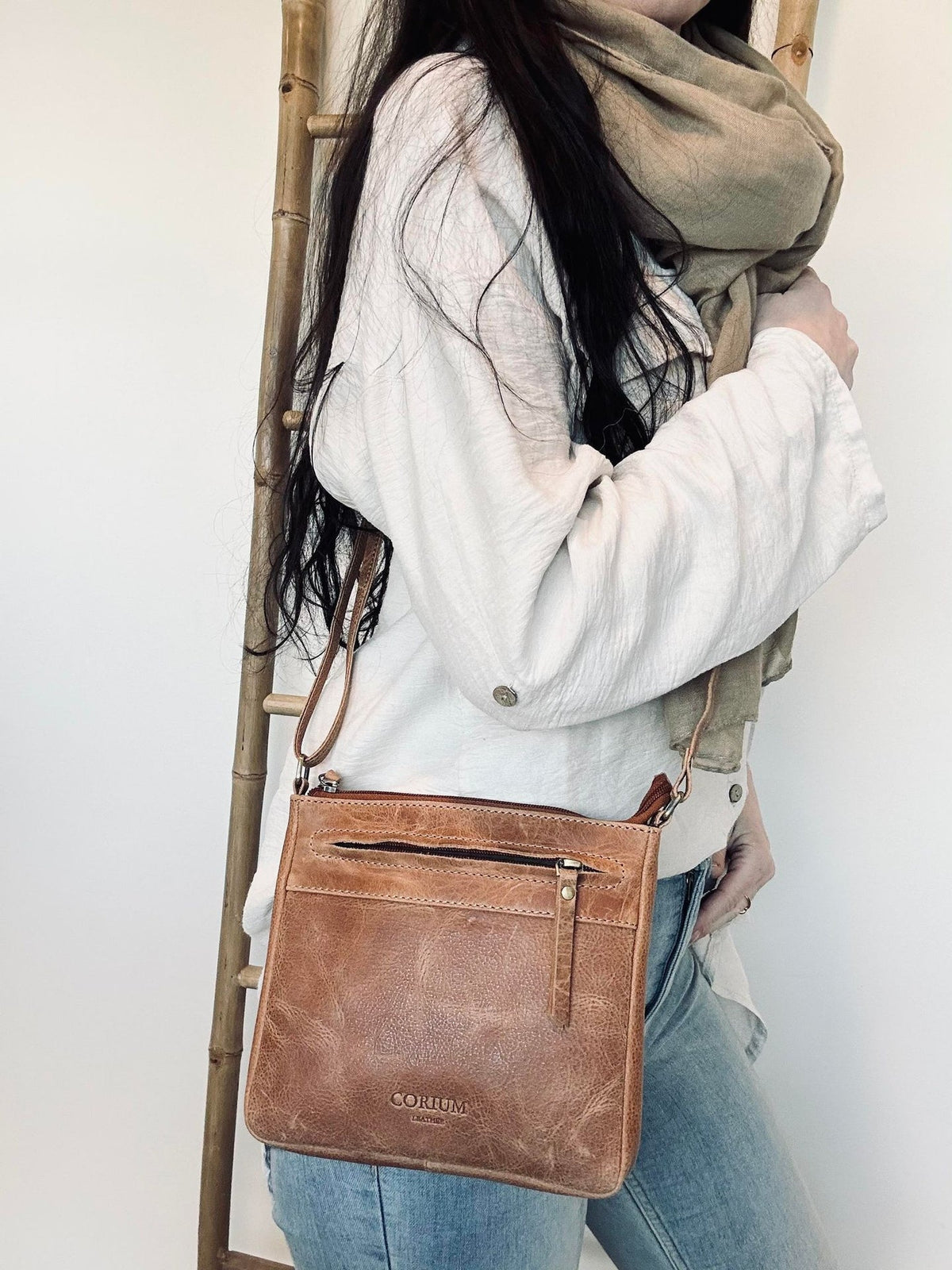 Crossbody Vintage cognac - VIAMAJA.DK