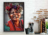 Cubaner met bloemen in het haar – Kleuren 50x70cm