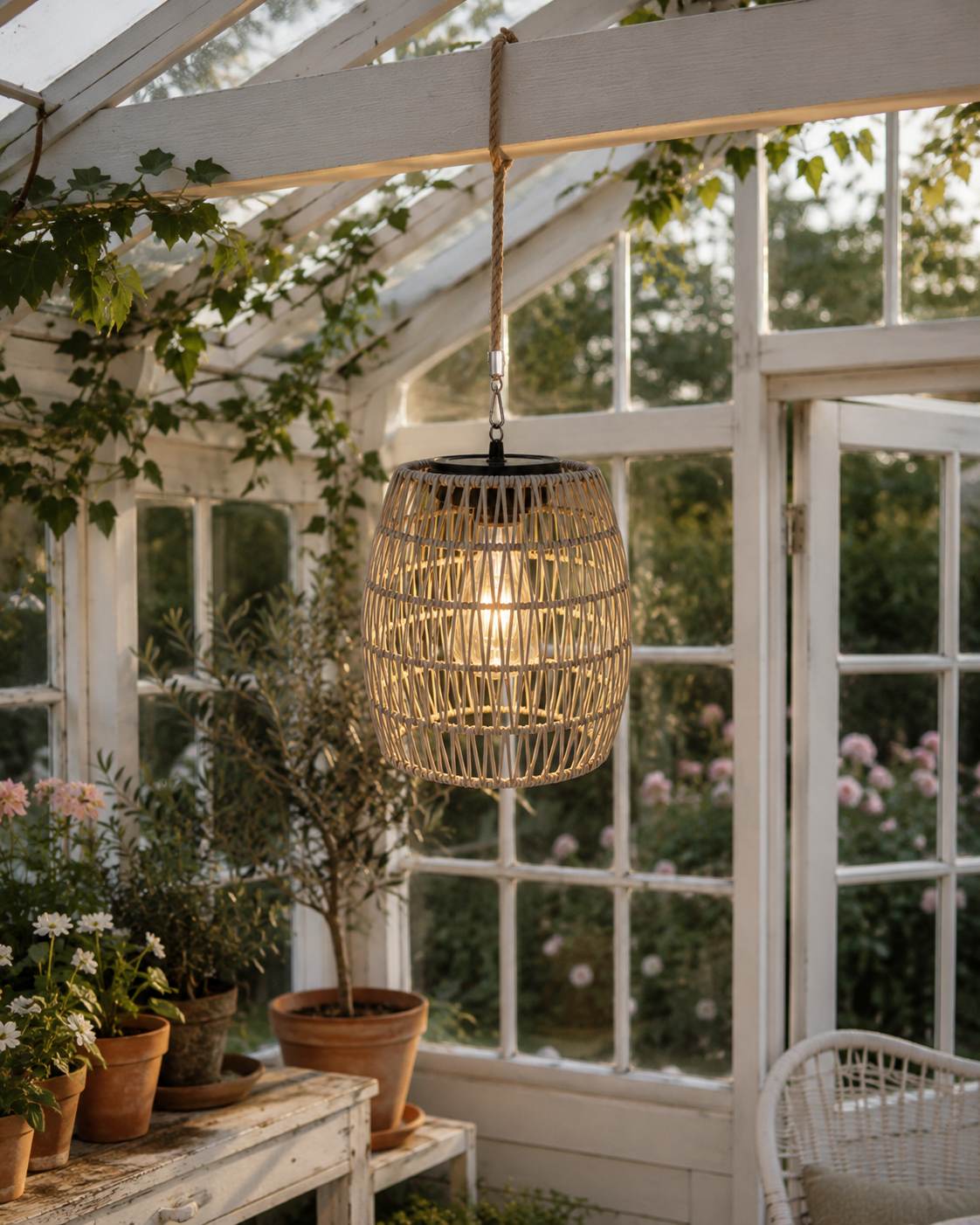 Lamp met solar - Grey