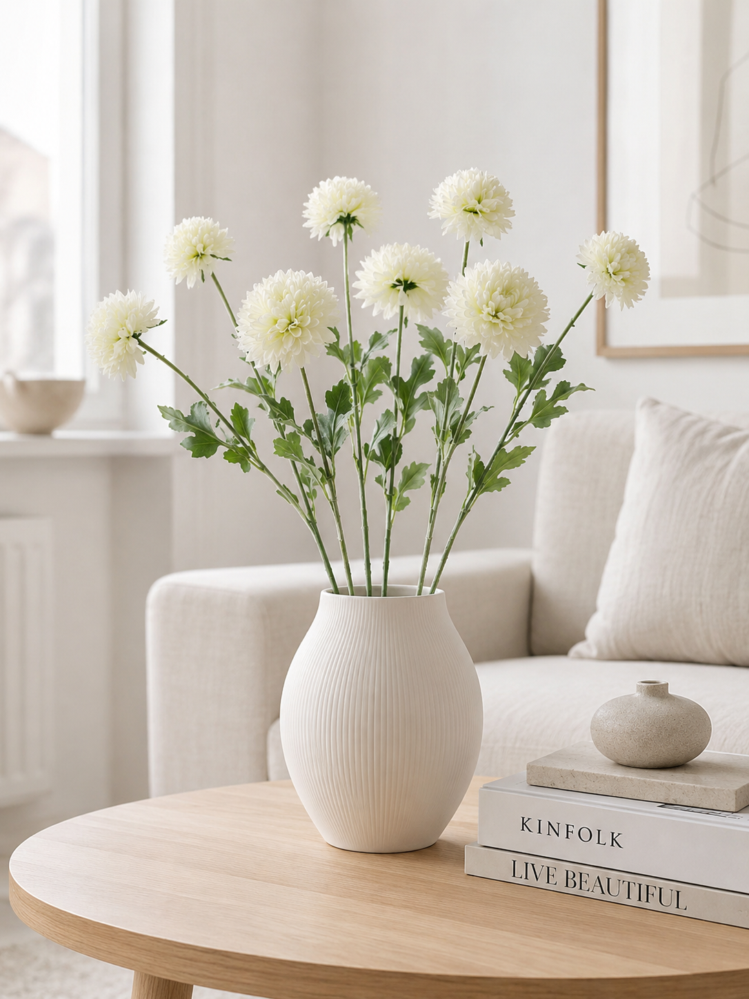 Sierui stengel 60 cm - Wit