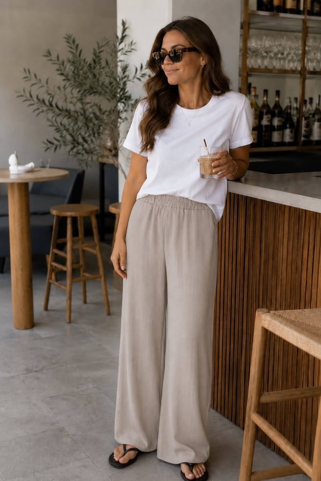 Broek Trine Dark beige