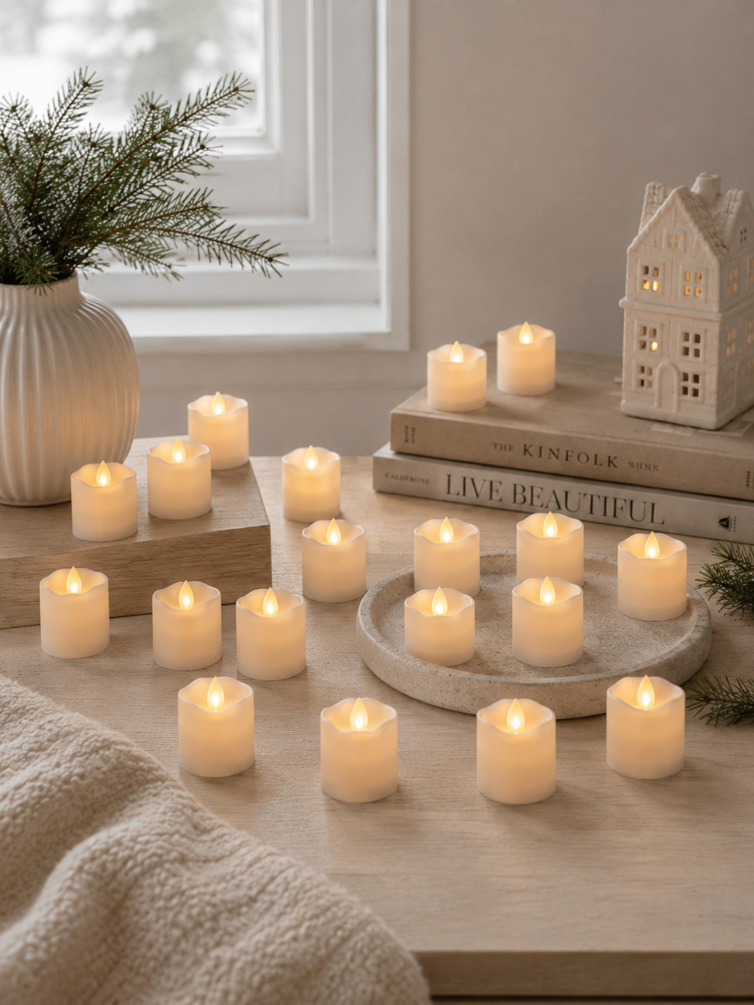 20-pack kleine LED blokkaarsen