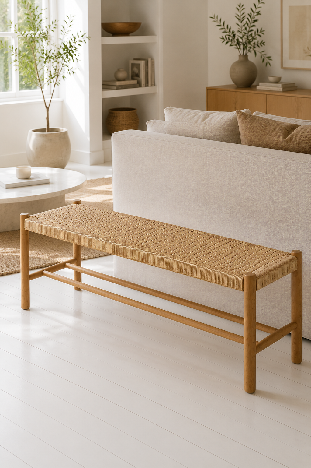 Bank Eiken naturel - 120 cm