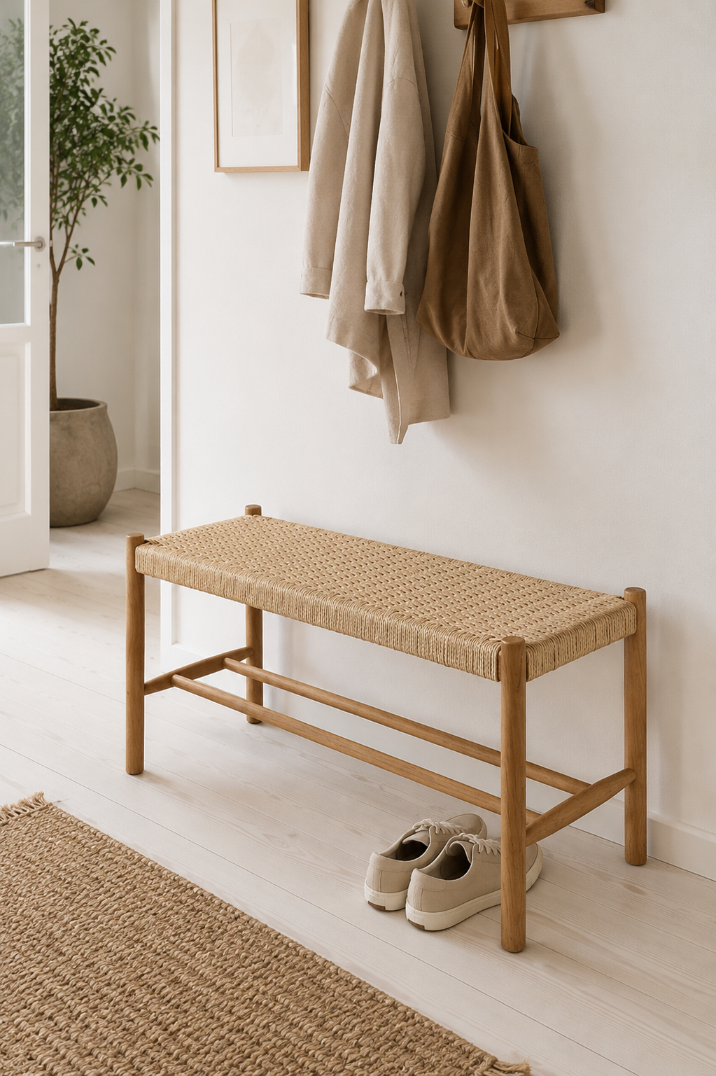 Bankje Eik naturel - 90 cm