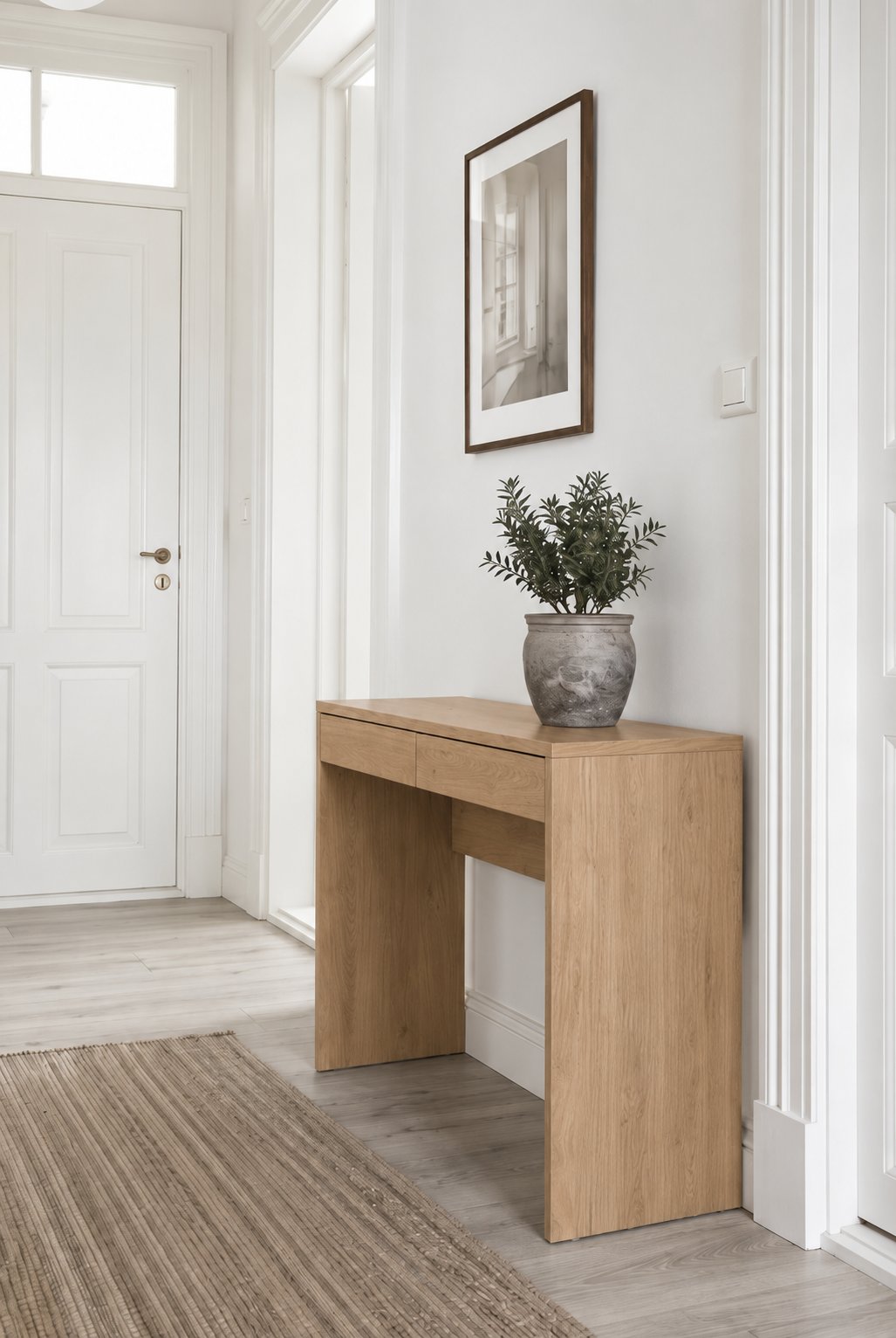 Tafel met 2 lades - Jackson Hickory
