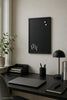 Magnetisch krijtbord zwarte lijst, 40 x 60 cm.