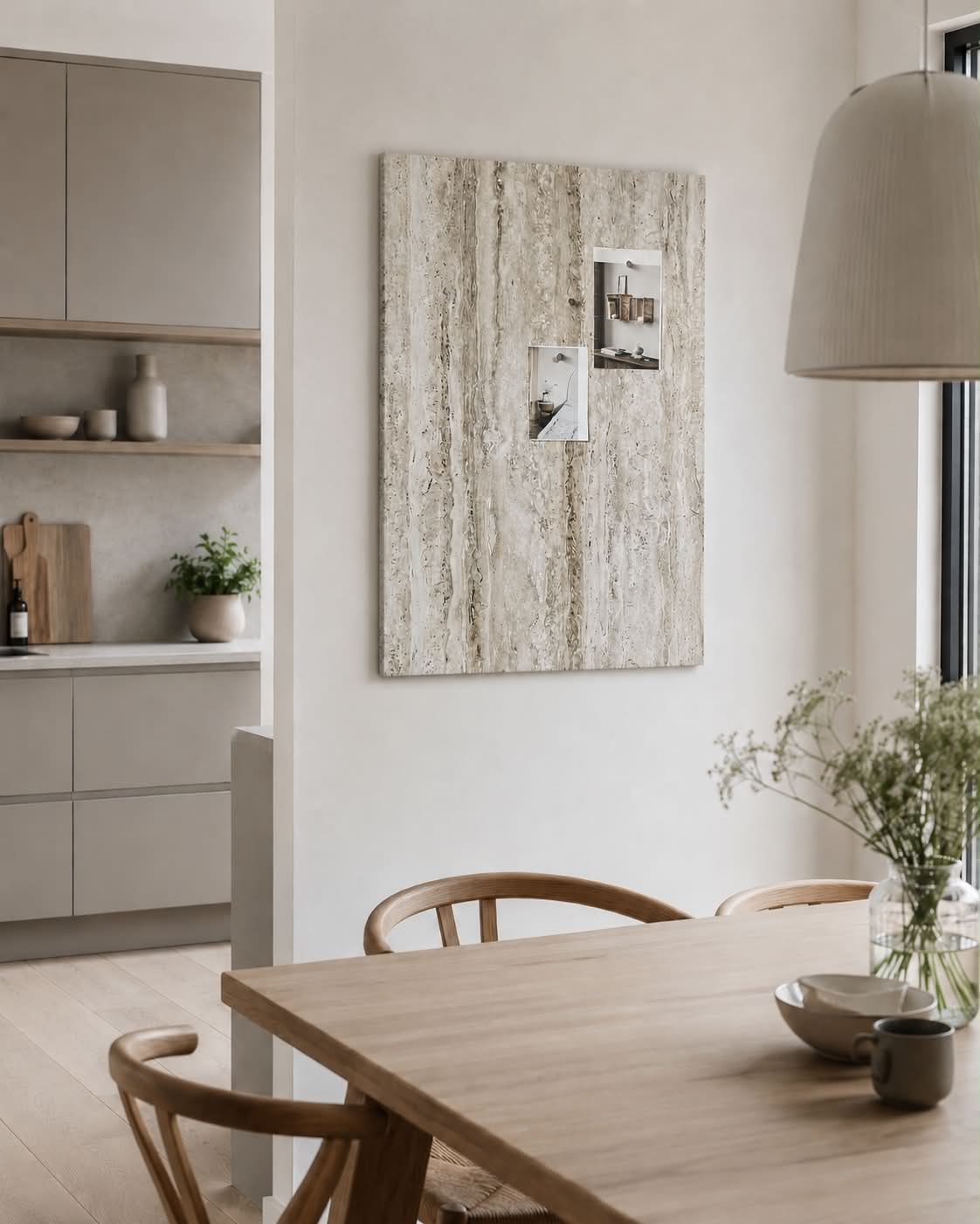 Bord magnetisch 60x90 - Travertijn