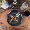 Placemat - Bruin leer Ovaal