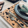 Placemat van kurk - Zwarte Kerst