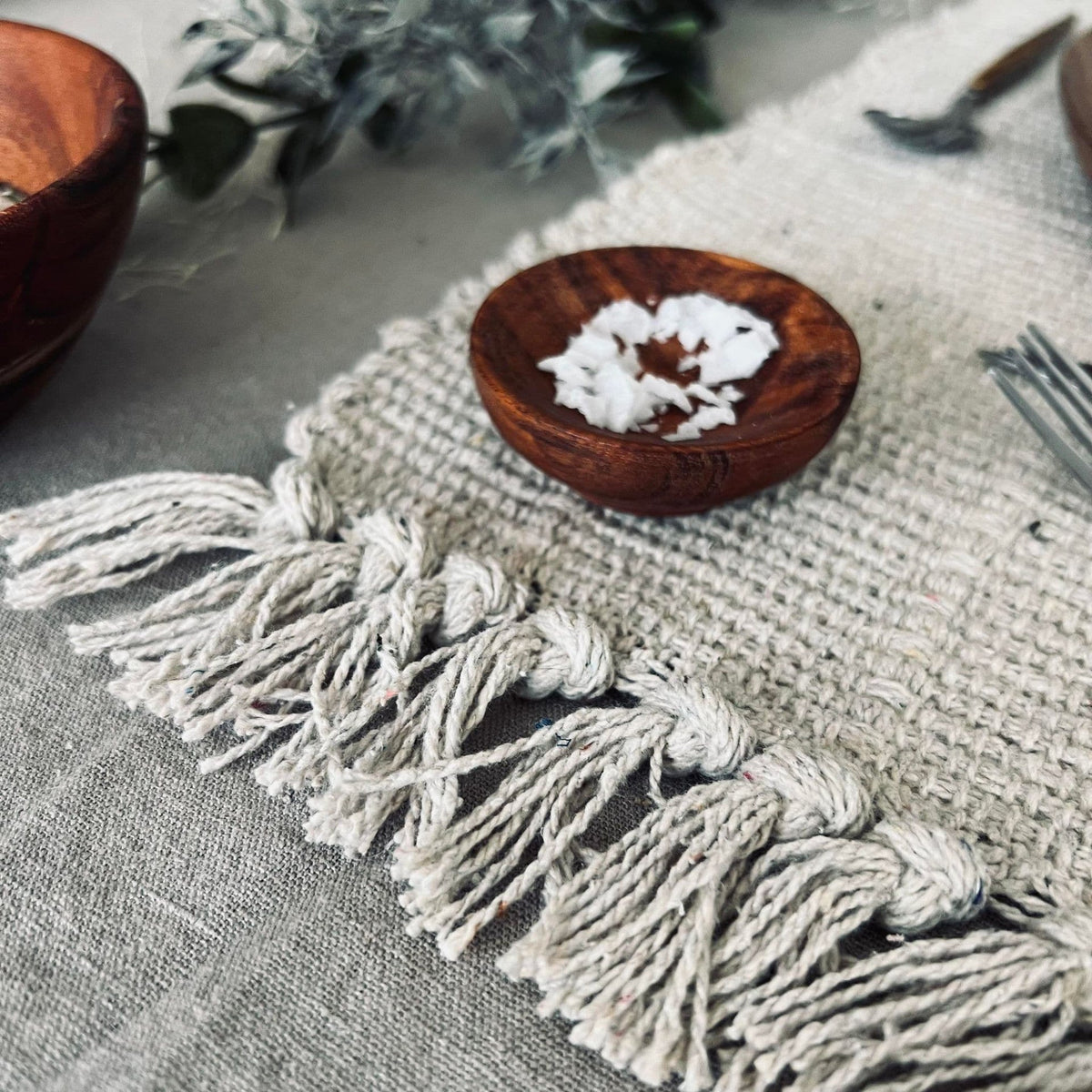 Dækkeserviet Natur - Recycling Cotton - VIAMAJA.DK