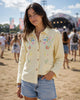 Jas met borduursel - yellow