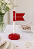 Vlag Deense vlag keramiek - 18cm