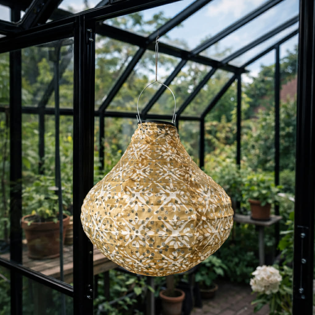 Lamp met zonnecellen Pear - SUMMER GOLD