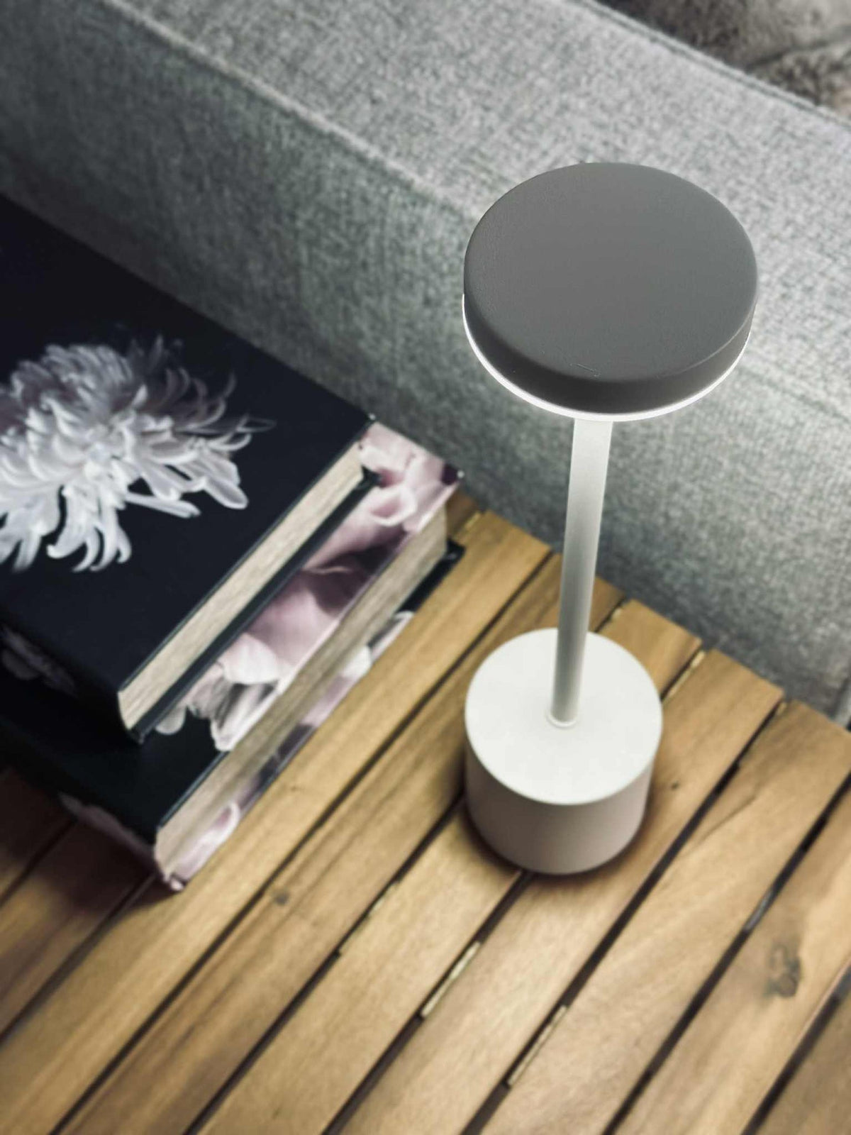 LED tafellamp KELLY Crème - oplaadbaar