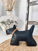 Deurstopper Hond - Zwart leer
