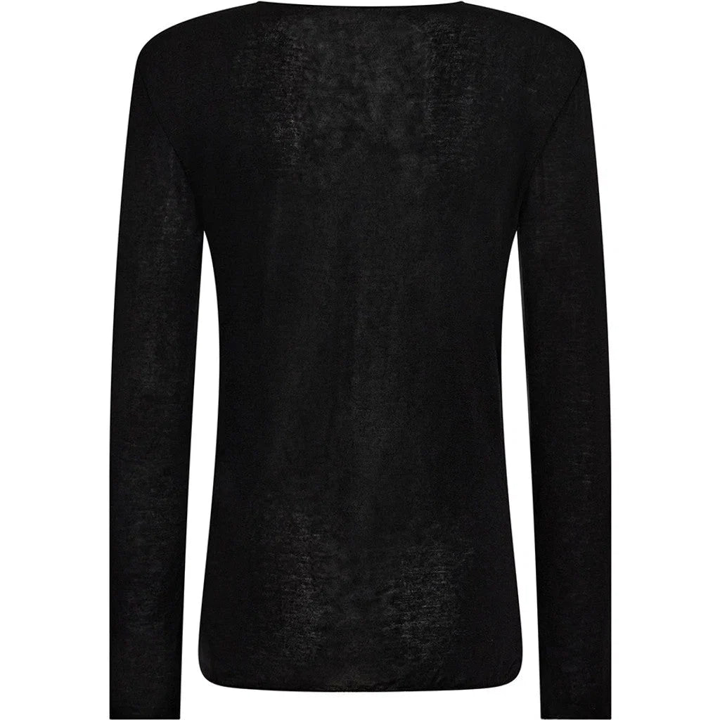 Blouse Drew Cashmere mix - Zwart