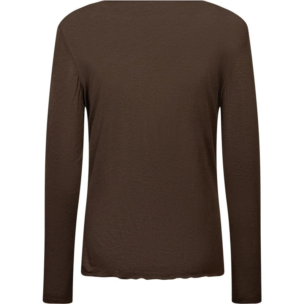 Blouse Drew Cashmere mix - Dark Brown