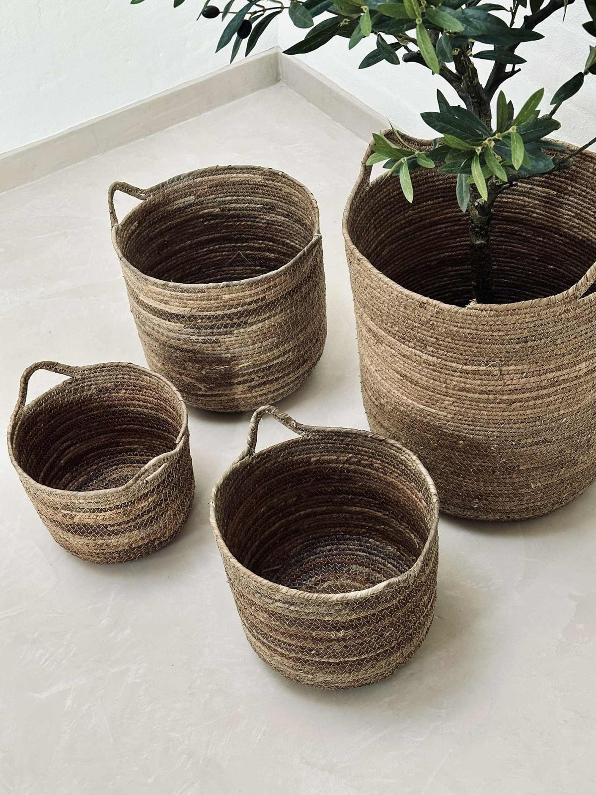 Manden Naturel - Set van 4 stuks
